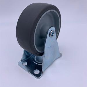 Elastic Rubber Wheel No Noise Fixed Castor 3 Inch 75mm