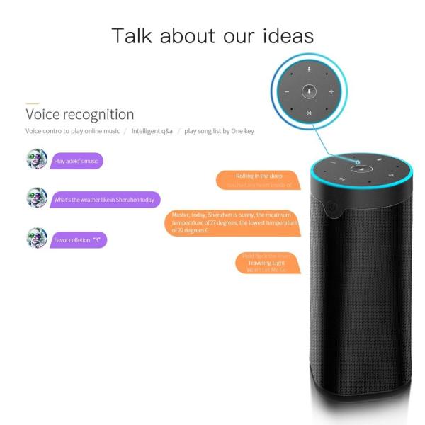 Alexa Voice Control Smart AI Speaker Double Sound Track Support Android And IOS