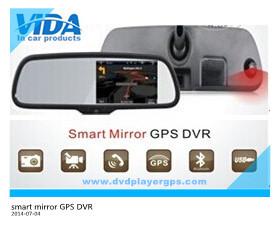 Quality 5"HD Capacitive TFT Panel Mirror GPS Navigation Built in DVR Function+Blue Glass+bluetooth for sale