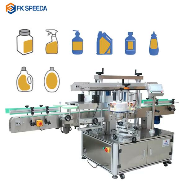 FK911 speed Two Sides Double Heads Label Printing Machine for Flat/Round/Square Bottles