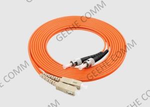 China 3M ST/SC Duplex Multimode Fiber Patch Cable Orange 50/125 OM2 3.0mm wholesale