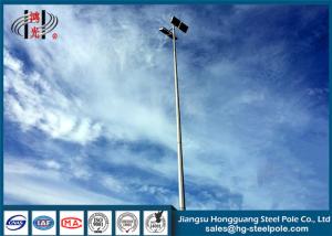 China Q420 9 Meter High Mast Lighting Columns With Template Bracket wholesale