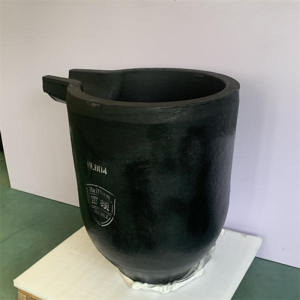 Industrial SiC Thermal Shock Resistant Silicon Carbide Graphite Crucible With Nozzle