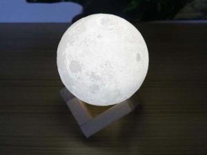 USB Rechargeable Touch Sensor 3D Printing LED Moon Night With Brightness Adjustment
