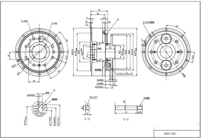 High Torsional Stiffness RV Gear Reducer Minimal Abrasion Same Qualtiy Nabtesco Reducer RV-50C