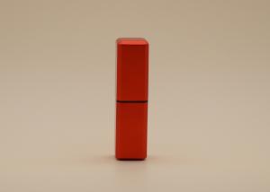 Square Shape Matt Red Lip Balm Tubes 4.5g With Glossy Black Inner Bottle