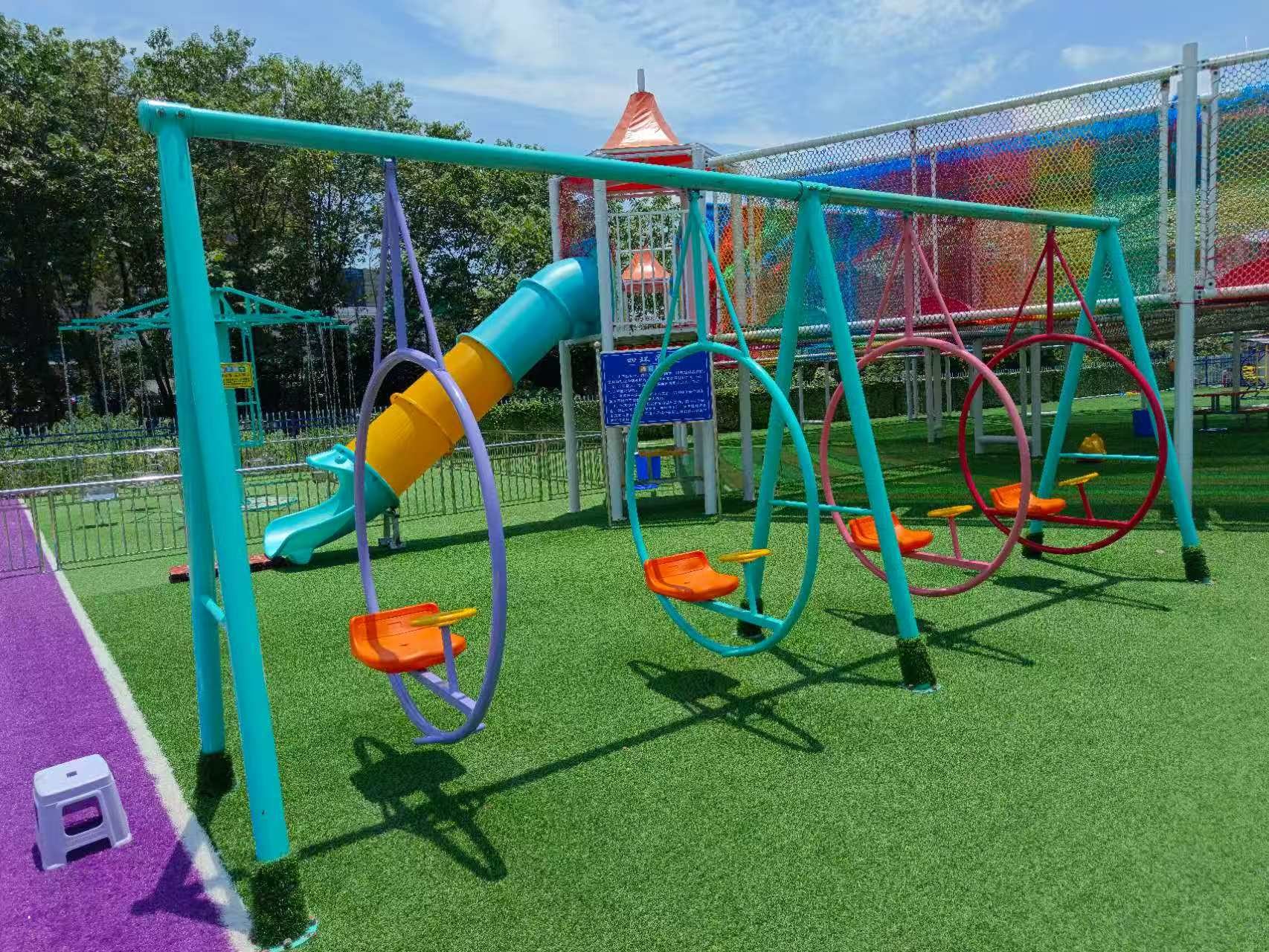 China Children Swing Rides Interactive Playground Equipment Inclusive Design with Technical Assistance wholesale