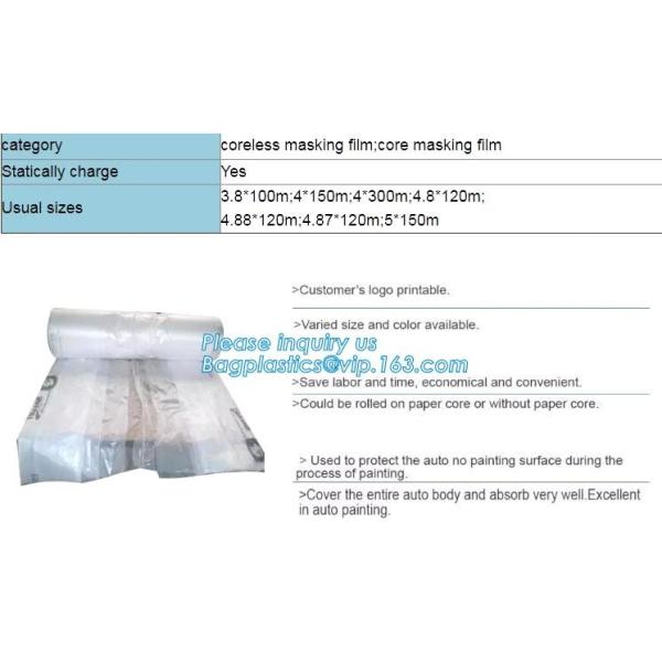 Painters Plastic Drop Cloth Warning Tape Masking Tape Warning Tape 5 In 1 Clean Kits Disposable Seat Cover