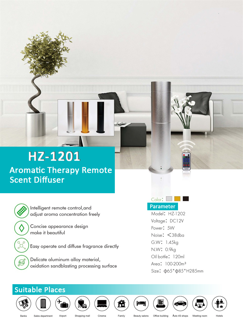 Remote Control PP 200ml Air Freshener Fragrance Machine