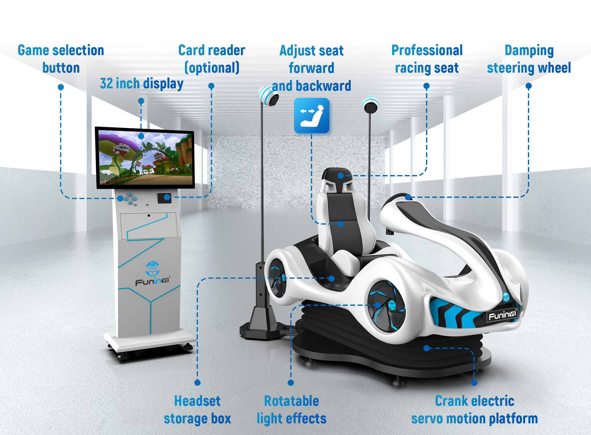 9dvr race games machine VR Karting Racing Car Game Machine with VR Helmet