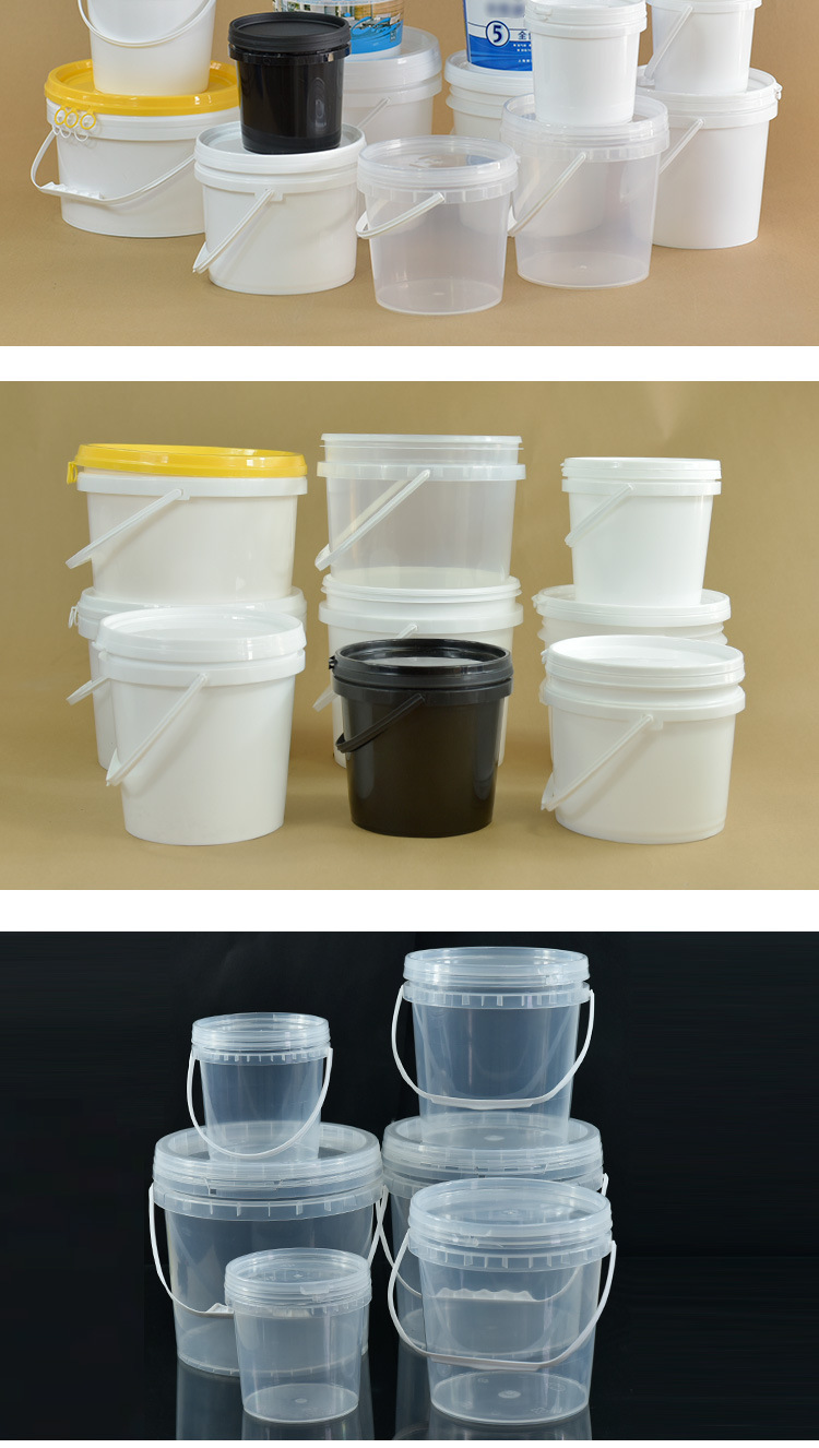 1L Capacity Plastic Bucket Made of Impact Resistant PP Material with Airtight Seal