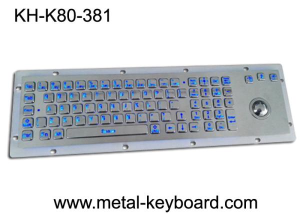 Quality 80 Keys Trackball Mouse Dust Proof Keyboard LED Backlit For Dark Conditions for sale