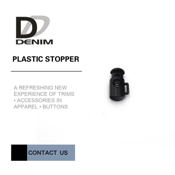 Quality ABS Plastic Toggle Spring Stop Single Hole String Cord Locks Barrel Plated for sale