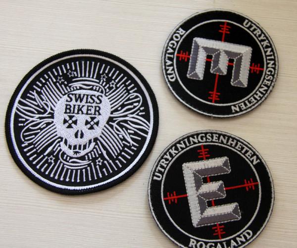 Quality Round Velcro Custom Embroidered Patches , embroidered name patches for sale