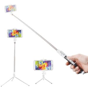 China Wireless Bluetooth Monopod Selfie Stick Self Portrait Video Built-in Remote Shutter Button on sale