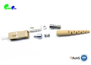 SC UPC 50 / 125μm Simplex Fiber Optic Connectors With Gray Color Connect High Durability
