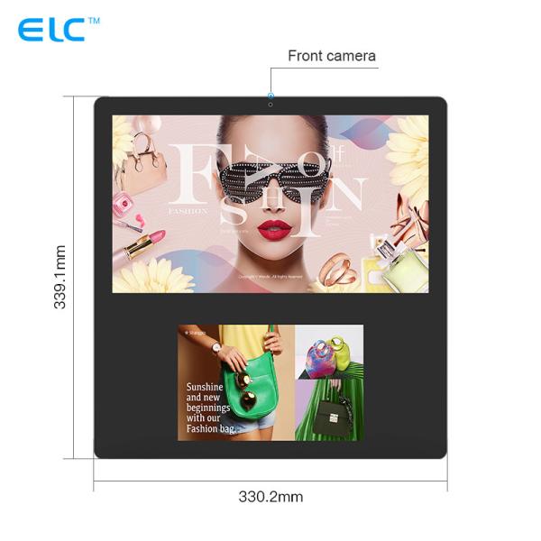 Wall Mounted Interactive Dual Screen Digital Signage WiFi Android Indoor Advertising Display
