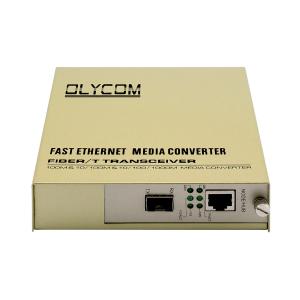 China SFP Slot Rack Media Converter 1310nm Single Mode Fiber Ethernet Converter Unmanaged wholesale
