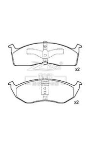 Front And Rear Ford Brake Pad Set D910 With Noise Reduction Technology At Stopping Performance