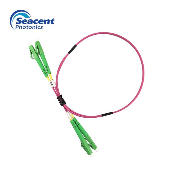 Quality Multimode Duplex Fiber Optic Patch Cord , APC Polish LC To LC Fiber Jumpers for sale