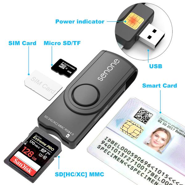 New Support Remote Wake up Fingerprint Blue Tooth Smart Card Reader Writer
