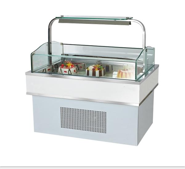 Quality Sandwich Refrigerated Cake Display Case Square Shape Glass Cake Cabinet for sale