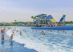 China Interactive Water Park Wave Pool , Amusement Park Tsunami Wave Pool wholesale