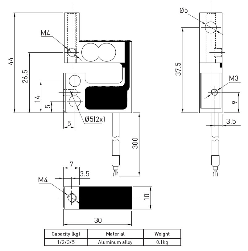 High Accuracy Force Transducer Load Cell Measure Tension Load Cells