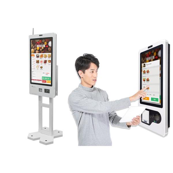 Wall Mounted Floor Stand Self Ordering Kiosk with High Resolution Printer and Android Touch Screen