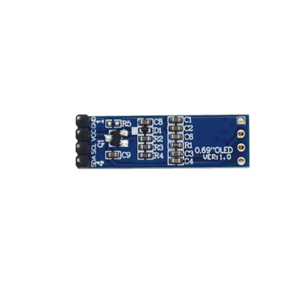 0.69 Inch PMOLED Display Module With PCBA 96x16 Resolution 4 Pins IIC Interface
