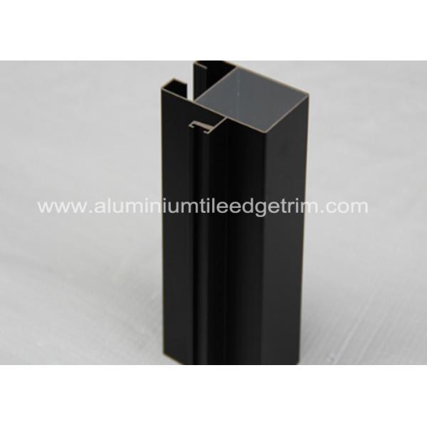 Black Anodised Aluminium Window Profiles Frames , Aluminum Window Extrusion Profiles