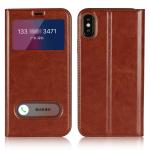 iPhone 8 Plus Case, Window View Stand Feature PU Leather Phone Case for Apple