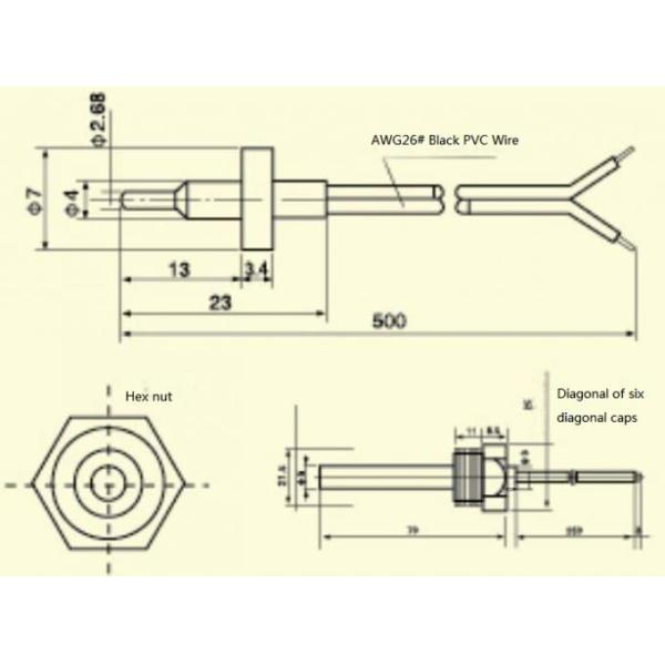 CQC Certificated Waterproof CWF Precision Custom NTC Temperature Sensor 10KOHM 3950 For HVAC and Refrigeration