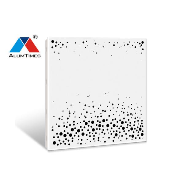 Decorative Suspended Aluminium Perforated Ceiling Square Shape With LED Light
