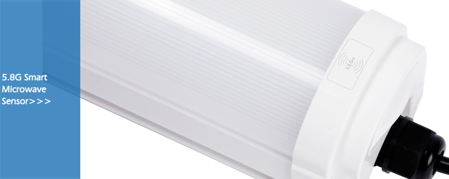 5ft Slim LED Tri Proof Light 50W 160Lm/W Full Plastic Batten IP65 for Parking Lot