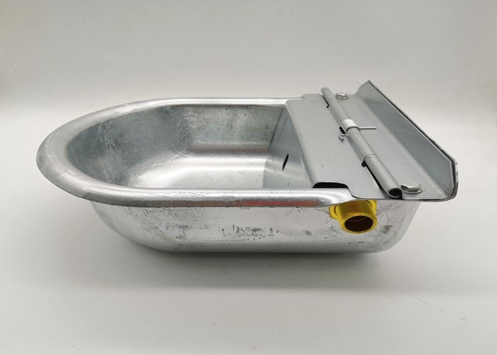 China 2 Holes Hot Dip Galvanized 2.5L Livestock Water Bowl wholesale