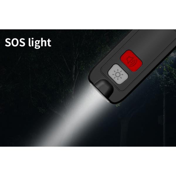 Waterproof IP66 TYPE C Flashlight Alarm Keychain 135mAh For Kids