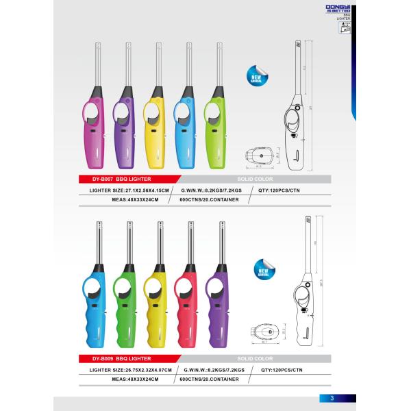 Model NO. DY-B009 Kitchen Butane Lighter BBQ Lighter with ISO22702 Certification