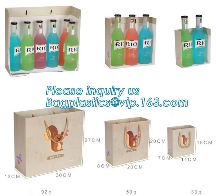 Custom paper bag with handle coated white paper bag printing pattern flower carrier bag,Flower carrier paper bags with d