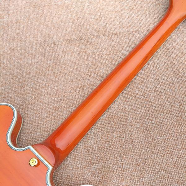 New style high-quality hollow body jazz electric guitar, Bursting maple top & back Double F holes electric guitar, free
