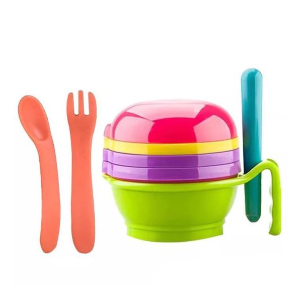 Quality Reusable Kids Plate And Bowl Set , Durable Smooth Cutlery And Crockery Sets for sale