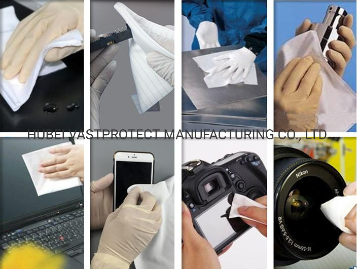 ESD Anti-Static Lint Free 100% Polyester White Clean-Room Wipers