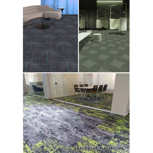 Solution Dyed Modular Carpet Tiles Easy to Install and DIY Different Patterns for Commercial Use