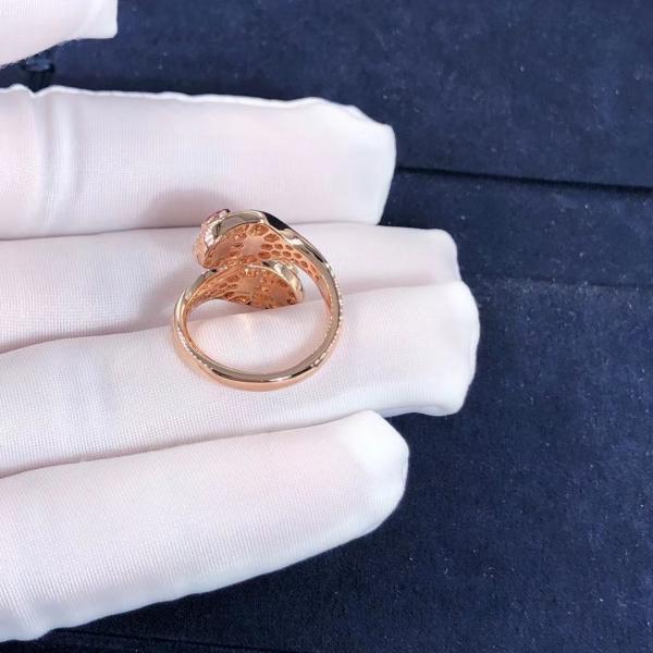 Bvl Serpenti Seduttori Ring High-End Fashion New Style 18K Gold Jewelry Natural Diamond Ring Fine Jewelry