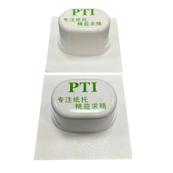 Laminated Wet Press Pulp Tray Holder Compostable Eco Friendly