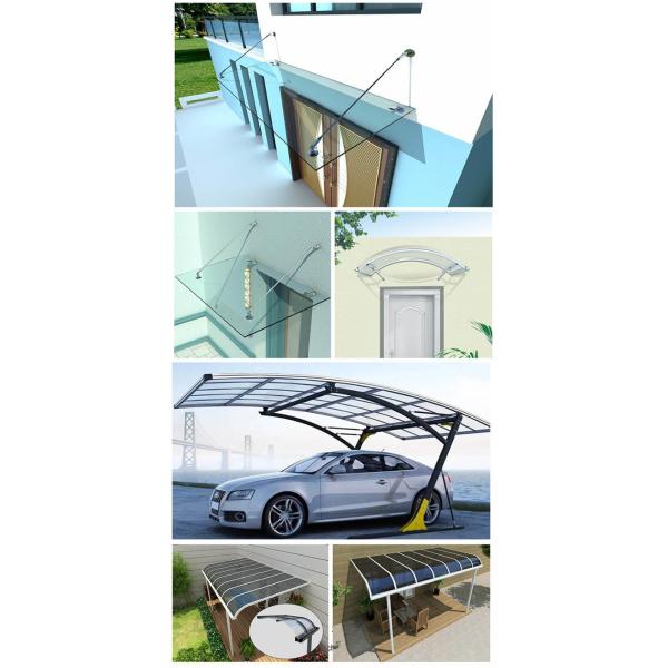 Anti UV 800*1200mm Polycarbonate Porch Canopy