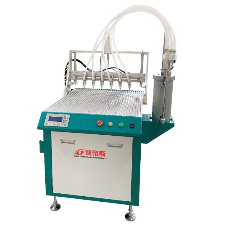 8 Heads Glue Dispensing Robot 150W Silicone Dispensing Systems For 2X2 Back Lit Panel Light
