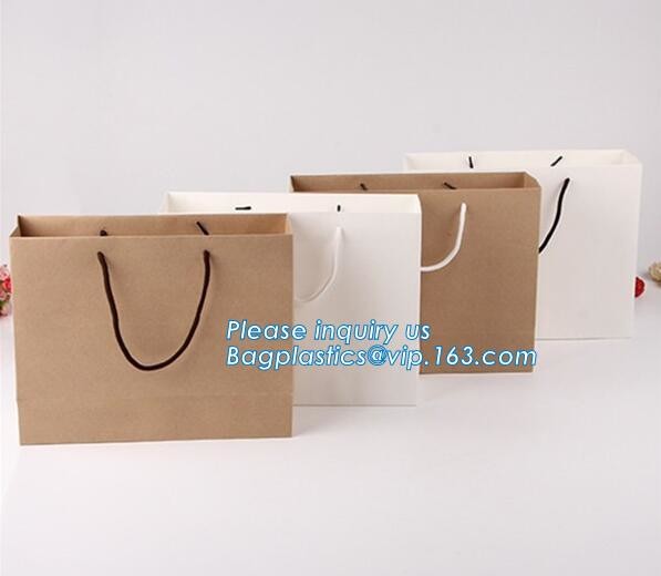 Fashion Custom Printing Luxury Gift Shopping Carrier Paper Bag With Your Own Logo Print,strong twisted handle black leat
