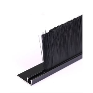 China Nylon PP Under Door Brush Seal Bottom Brush Seal With Aluminium Alloy Base wholesale