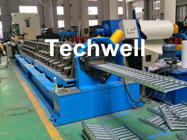 Quality 90mm Shaft Diameter Cable Tray Roll Forming Machine With 3.0kw Servo Feeding Device for sale